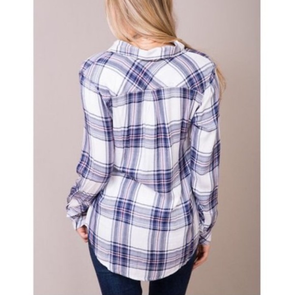 RAILS hunter long sleeve plaid Flannel button-down shirt- size medium - Picture 11 of 12